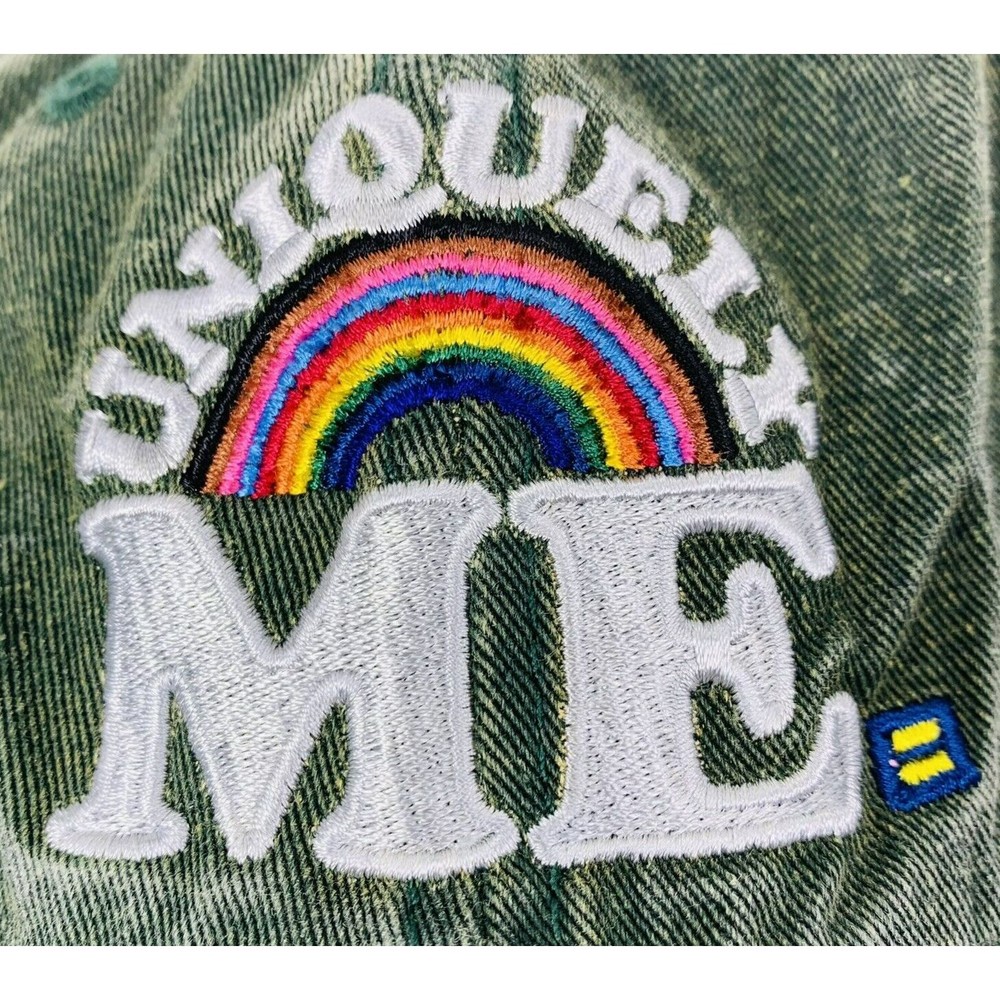Uniquely Me Hat Pride Rainbow Green Legacy 92 Cap Human Rights Campaign Logo - Picture 2 of 16